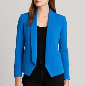 WHISTLES Bright Blue Open Front Blazer